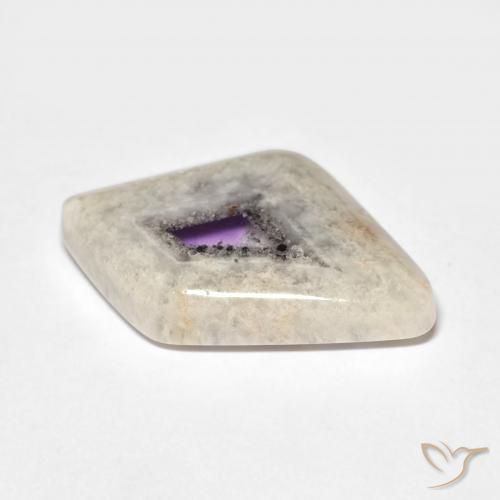 Fatia de geodo de ametista Multicolorido Natural 9.47ct, Chique, Transparente