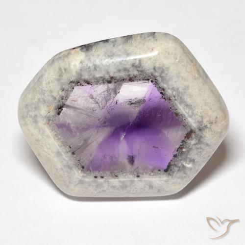 29.00ct Natural Multicolorido Fatia de geodo de ametista, Chique, Transparente