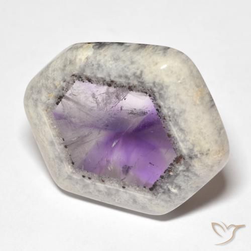 Fatia de geodo de ametista Multicolorido Natural 29.00ct, Chique, Transparente