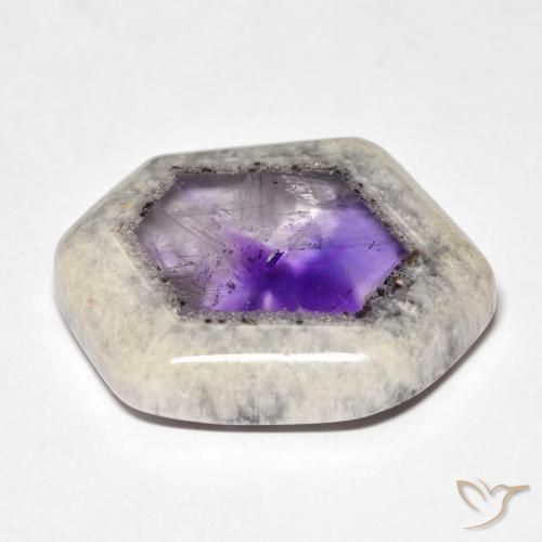 Fatia de geodo de ametista Multicolorido Natural 29.00ct, Chique, Transparente