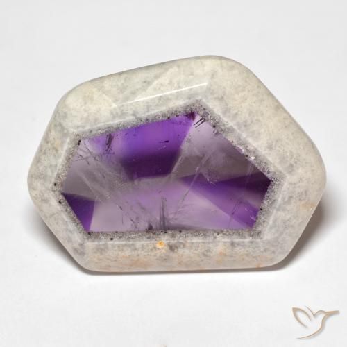 57.02ct Natural Multicolorido Fatia de geodo de ametista, Chique, Transparente