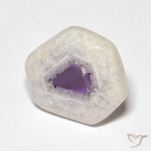 Fatia de geodo de ametista Multicolorido Natural 8.01ct, Chique, Transparente