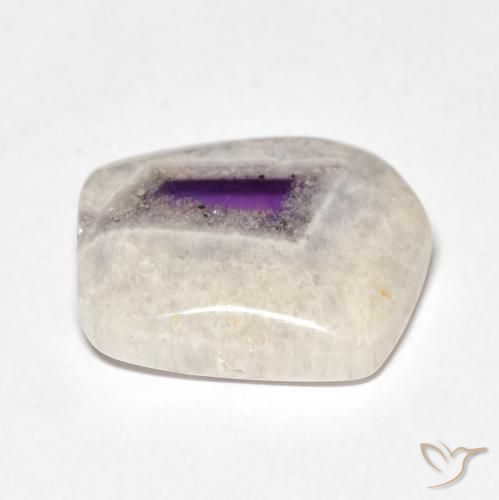 Fatia de geodo de ametista Multicolorido Natural 8.69ct, Chique, Transparente