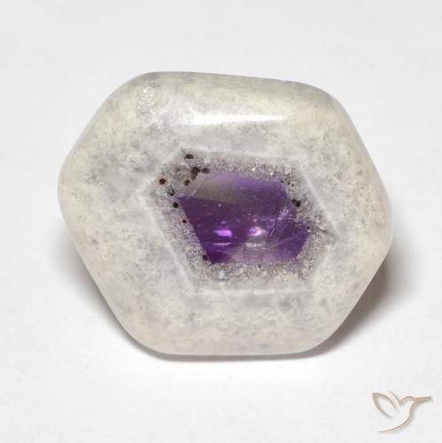 12.73ct Natural Multicolorido Fatia de geodo de ametista, Chique, Transparente