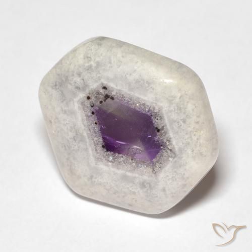 Fatia de geodo de ametista Multicolorido Natural 12.73ct, Chique, Transparente