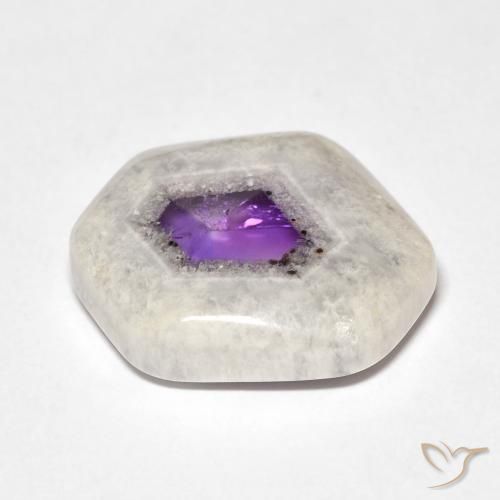 Fatia de geodo de ametista Multicolorido Natural 12.73ct, Chique, Transparente