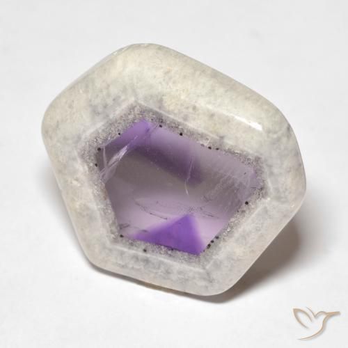 28.75ct Natural Multicolorido Fatia de geodo de ametista, Chique, Transparente