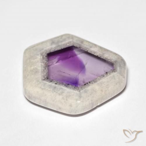 Fatia de geodo de ametista Multicolorido Natural 28.75ct, Chique, Transparente