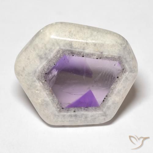 Fatia de geodo de ametista Multicolorido Natural 28.75ct, Chique, Transparente