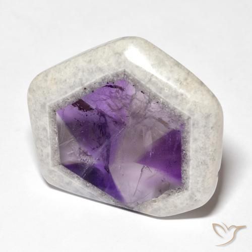 Fatia de geodo de ametista Multicolorido Natural 41.52ct, Chique, Transparente