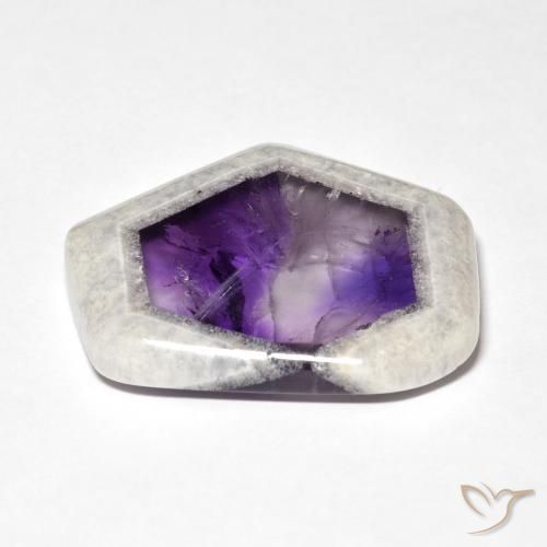 Fatia de geodo de ametista Multicolorido Natural 41.52ct, Chique, Transparente