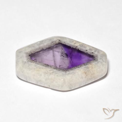 Fatia de geodo de ametista Multicolorido Natural 25.11ct, Chique, Transparente