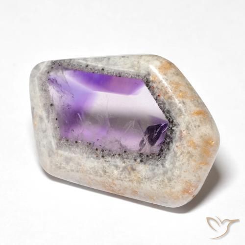 Fatia de geodo de ametista Multicolorido Natural 27.23ct, Chique, Transparente