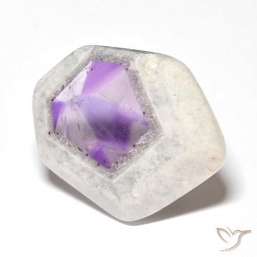 Fatia de geodo de ametista Multicolorido Natural 28.71ct, Chique, Transparente