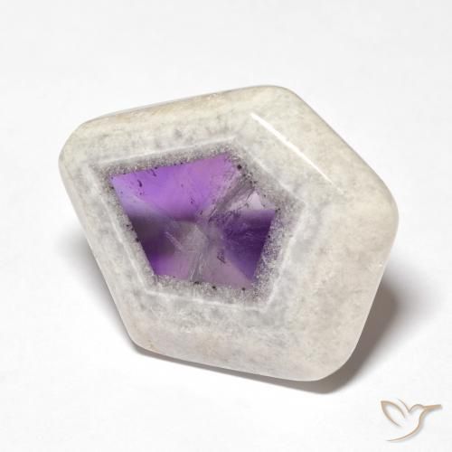 Fatia de geodo de ametista Multicolorido Natural 29.20ct, Chique, Transparente