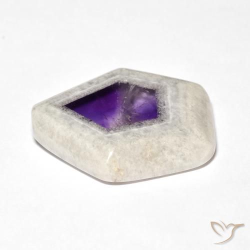 Fatia de geodo de ametista Multicolorido Natural 29.20ct, Chique, Transparente