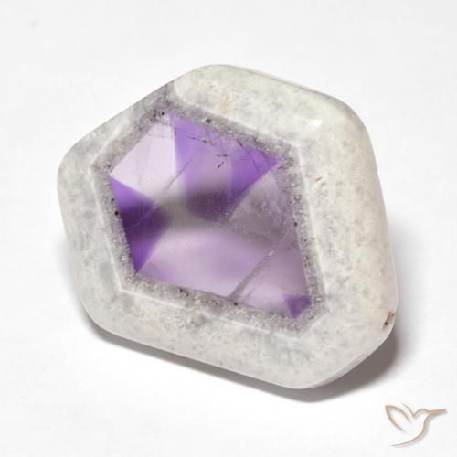 23.22ct Natural Multicolorido Fatia de geodo de ametista, Chique, Transparente