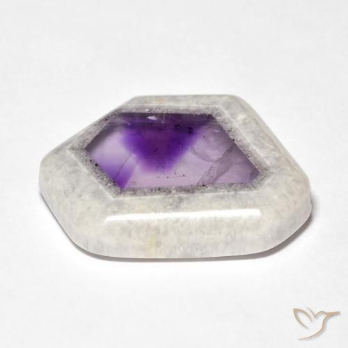 Fatia de geodo de ametista Multicolorido Natural 23.22ct, Chique, Transparente