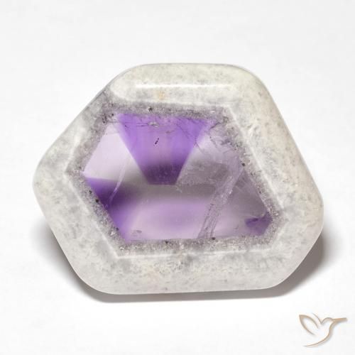 Fatia de geodo de ametista Multicolorido Natural 23.22ct, Chique, Transparente