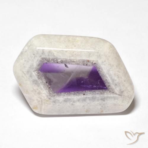 28.73ct Natural Multicolorido Fatia de geodo de ametista, Chique, Transparente