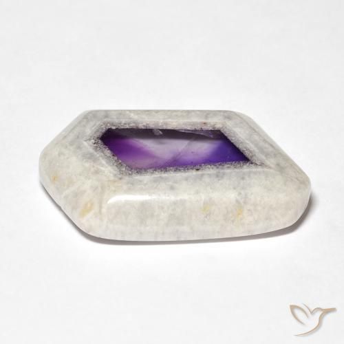Fatia de geodo de ametista Multicolorido Natural 28.73ct, Chique, Transparente