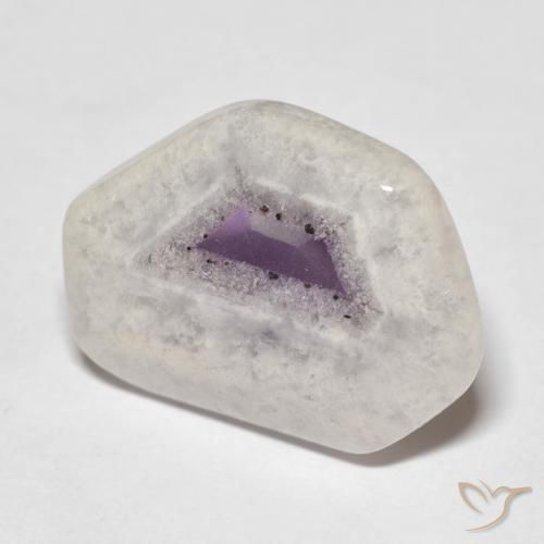 9.16ct Natural Multicolorido Fatia de geodo de ametista, Chique, Transparente