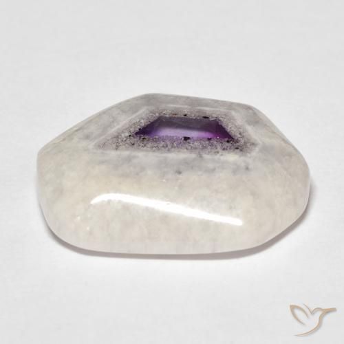 Fatia de geodo de ametista Multicolorido Natural 9.16ct, Chique, Transparente