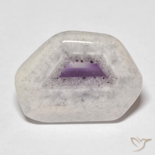 Fatia de geodo de ametista Multicolorido Natural 9.16ct, Chique, Transparente