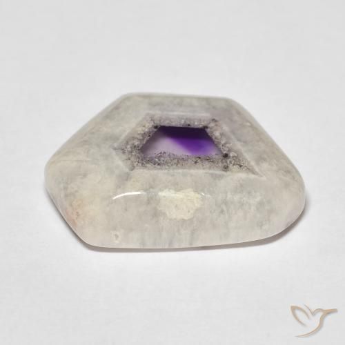 Fatia de geodo de ametista Multicolorido Natural 10.53ct, Chique, Transparente