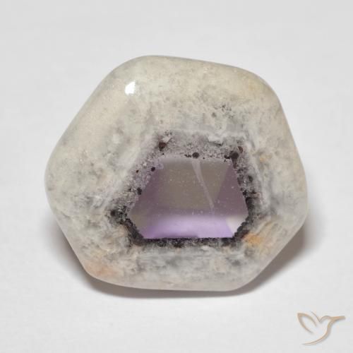 8.96ct Natural Multicolorido Fatia de geodo de ametista, Chique, Transparente
