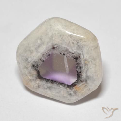 Fatia de geodo de ametista Multicolorido Natural 8.96ct, Chique, Transparente