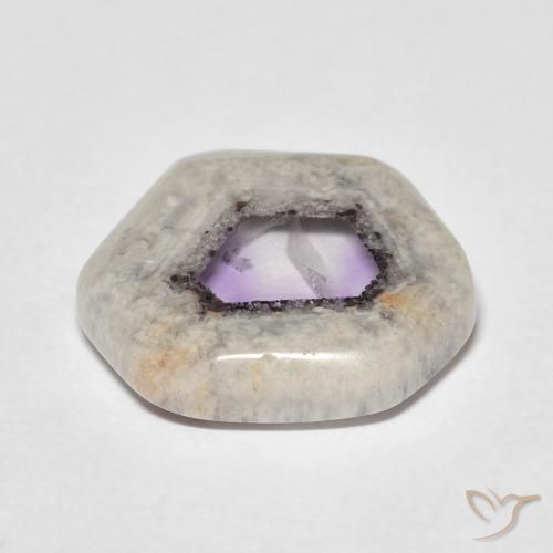 Fatia de geodo de ametista Multicolorido Natural 8.96ct, Chique, Transparente
