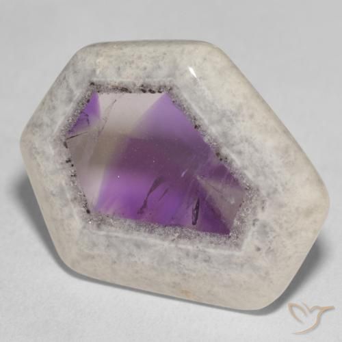 Fatia de geodo de ametista Multicolorido Natural 29.19ct, Chique, Transparente
