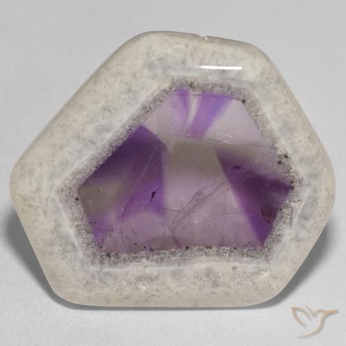 37.31ct Natural Multicolorido Fatia de geodo de ametista, Chique, Transparente