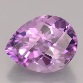 Ametista violeta natural 7,47ct, formato de pêra, VS-SI