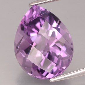 Ametista violeta natural 7,47ct, formato de pêra, VS-SI