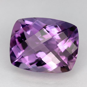 Ametista violeta natural 6,13ct, almofada cortada, VVS
