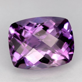 Ametista violeta natural 6,13ct, almofada cortada, VVS