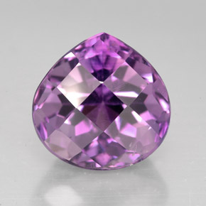 Ametista violeta natural 5,54ct, formato de pêra, VS-SI