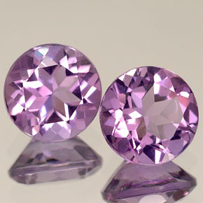 Pedras preciosas de ametista violeta natural de  ct, corte redondo, VVS-VS