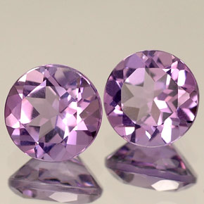 Pedras preciosas de ametista violeta natural de  ct, corte redondo, VVS-VS