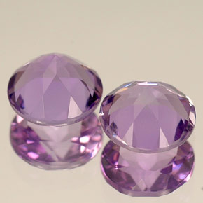 Pedras preciosas de ametista violeta natural de  ct, corte redondo, VVS-VS