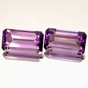 Pedras preciosas de ametista violeta natural de  ct, corte esmeralda, IF