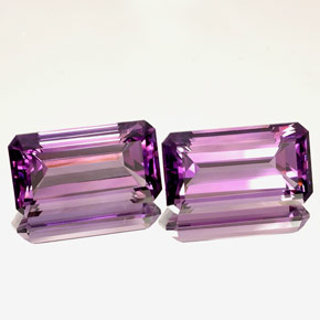 Pedras preciosas de ametista violeta natural de  ct, corte esmeralda, IF