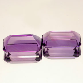 Pedras preciosas de ametista violeta natural de  ct, corte esmeralda, IF