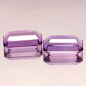 Pedras preciosas de ametista violeta natural de  ct, corte esmeralda, IF