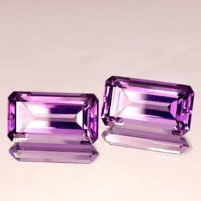 Pedras preciosas de ametista violeta natural de  ct, corte esmeralda, IF