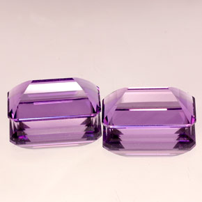 Pedras preciosas de ametista violeta natural de  ct, corte esmeralda, IF