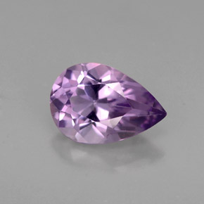 Ametista violeta natural 1,24ct, formato de pêra, VS