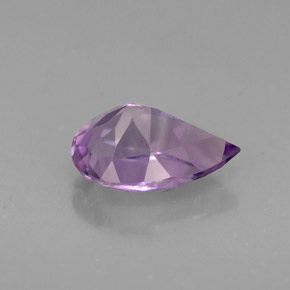 Ametista violeta natural 1,24ct, formato de pêra, VS